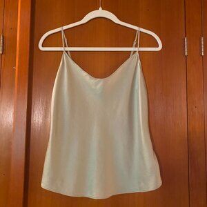 J. Crew Washable Silk Charmeuse Camisole Top in Pistachio EUC